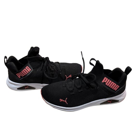 Puma Black & Pink Mesh Running Sneakers Women’s 10 - Picture 2 of 5